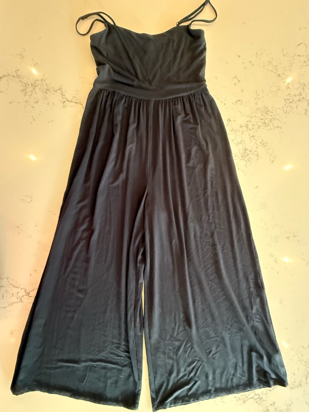 Wilfred (Aritzia) Olive Wide-Leg Spaghetti-Strap Jumpsuit